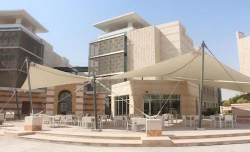 The courtyard in Janoubi and Shamali residence halls will host Al Meera Hypermarket. [Photo by Jueun Choi]