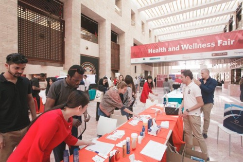 EC-wide Health and Wellness Fair took place at CMU-Q this year [Photo Courtesy: Amie Rollins]