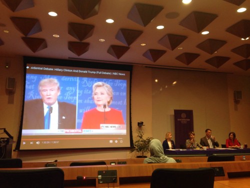NU-Q is holding a series of forums to discuss the U.S. presidential debates. [Photo by Fatima Hassan]