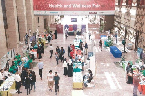 EC-wide Health and Wellness Fair took place at CMU-Q this year [Photo Courtesy: Amie Rollins]