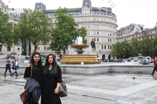 Meher Mehtab and Basmah Kamran Azmi in the UK.