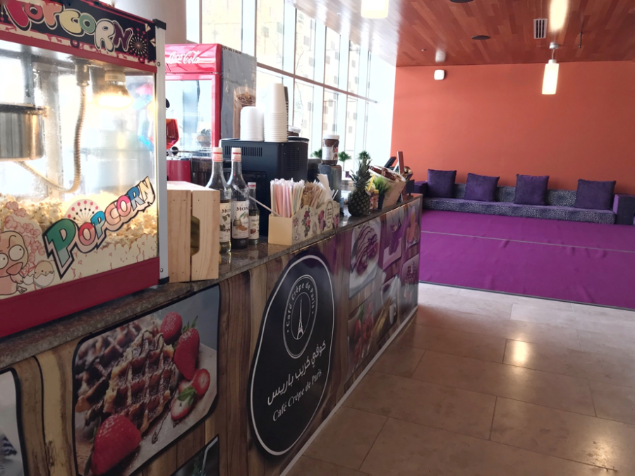 Café Crepe de Paris set up at Northwestern University in Qatar. Photo by Abdelmagid Huda.